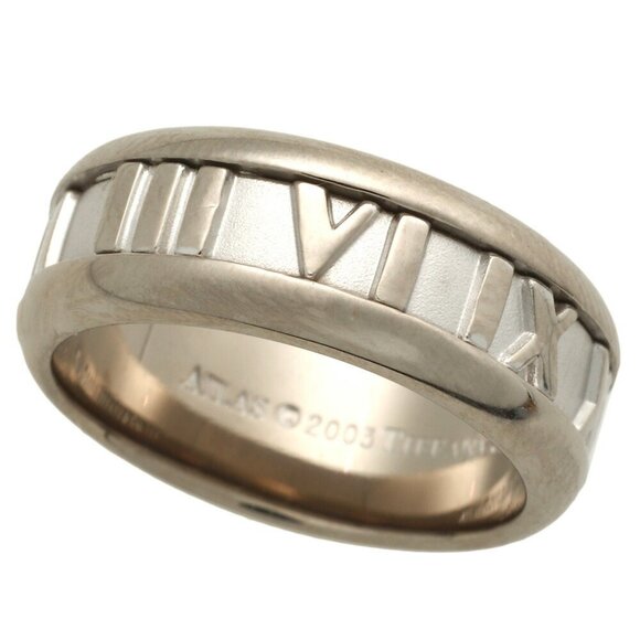 TIFFANY & CO. White Gold Atlas Ring - Picture 1 of 5